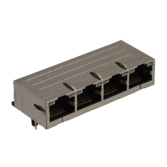 08B0-1X4T-36-F CONN JACK 4PORT 100 BASE-T PCB