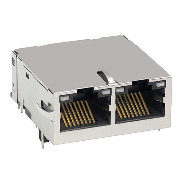 0826-1X2T-HS-F CONN JACK 2PORT 1000 BASE-T PCB