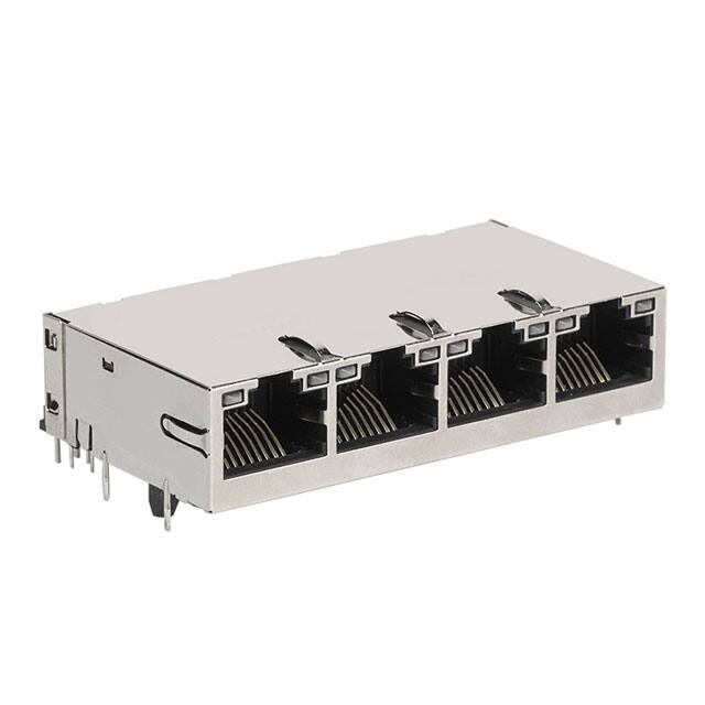 0826-1X4T-HS-F CONN JACK 4PORT 1000 BASE-T PCB