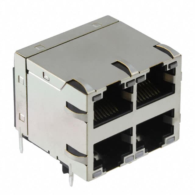 JXC0-0376NL CONN JACK 4PORT 1000 BASE-T PCB