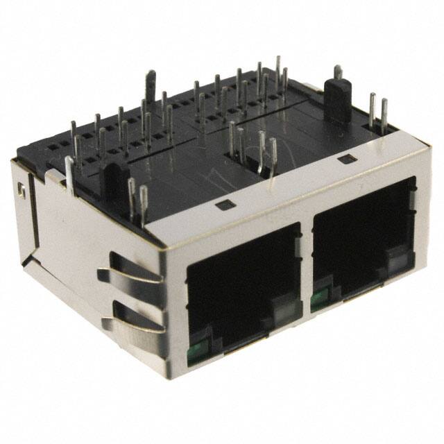 JG0-0129NL CONN JACK 2PORT 1000 BASE-T PCB