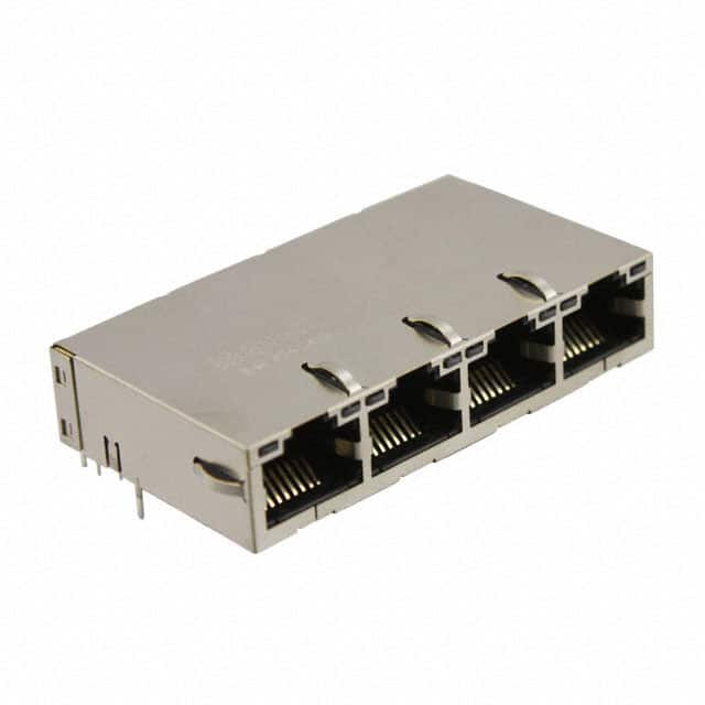 L826-1X4T-43-F CONN JACK 4PORT 1000 BASE-T PCB