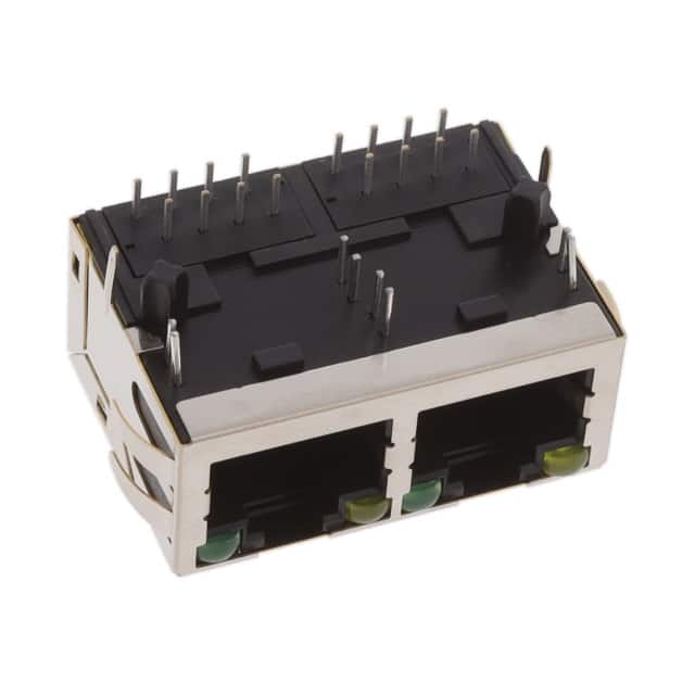 MTJG-2-88TUX1-FSD-PG-VLG-M5C GANGED 2 POSITION MODULAR JACK,
