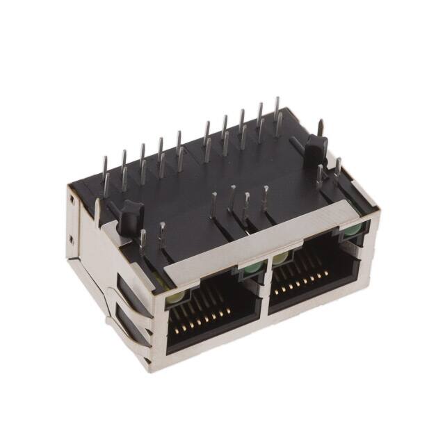 MTJG-2-88TX1-FSD-PG-LH-NRSP-M47C GANGED 2 POSITION MODULAR JACK,
