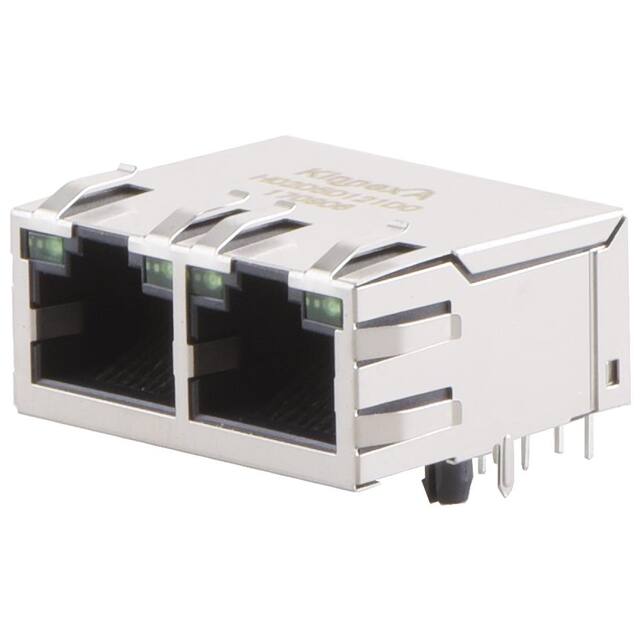 KRH-02D-5-D12-1D0 CONN JACK 2PORT 10/100BASE-T PCB