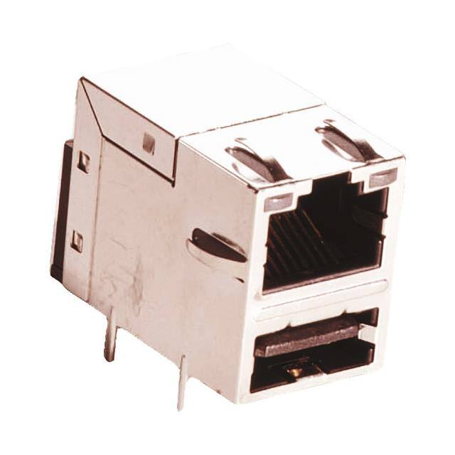 0821-1D1T-43-F CONN JACK 1PORT 1000 BASE-T PCB
