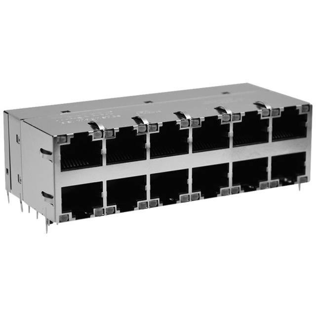 0854-2X6R-GK-F CONN JACK 12PORT 1000 BASE-T PCB