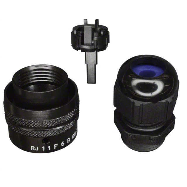 RJ11F6B CONN MOD PLUG HSG RJ11 BLACK