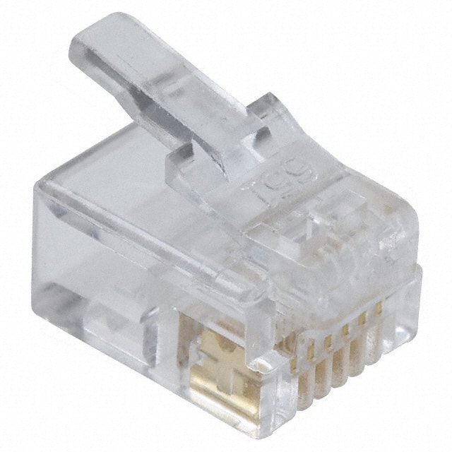 A-MO 6/6-SF CONN MOD PLUG 6P6C UNSHIELDED