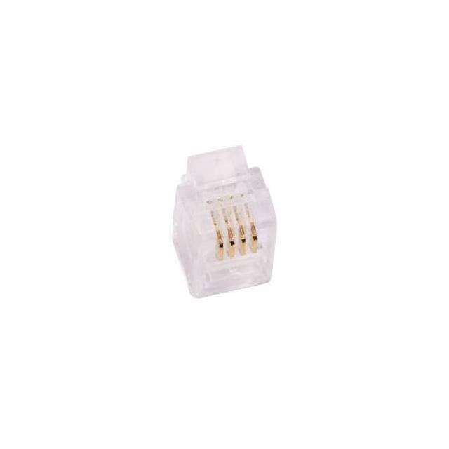 MHRJ224P4CR 4P4C UNSHIELDED PLUG ROUND CABLE