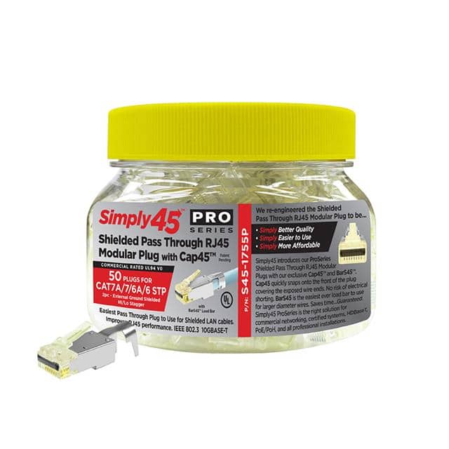 S45-1755P MODULAR PLUG 10G SHIELDED