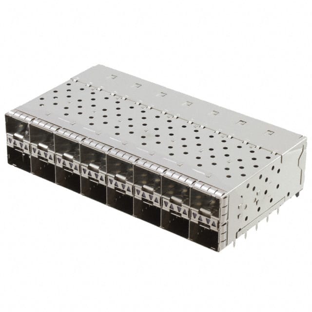 0763527001 CONN SFP+ RCP W/CAGE 2X8 320P RA