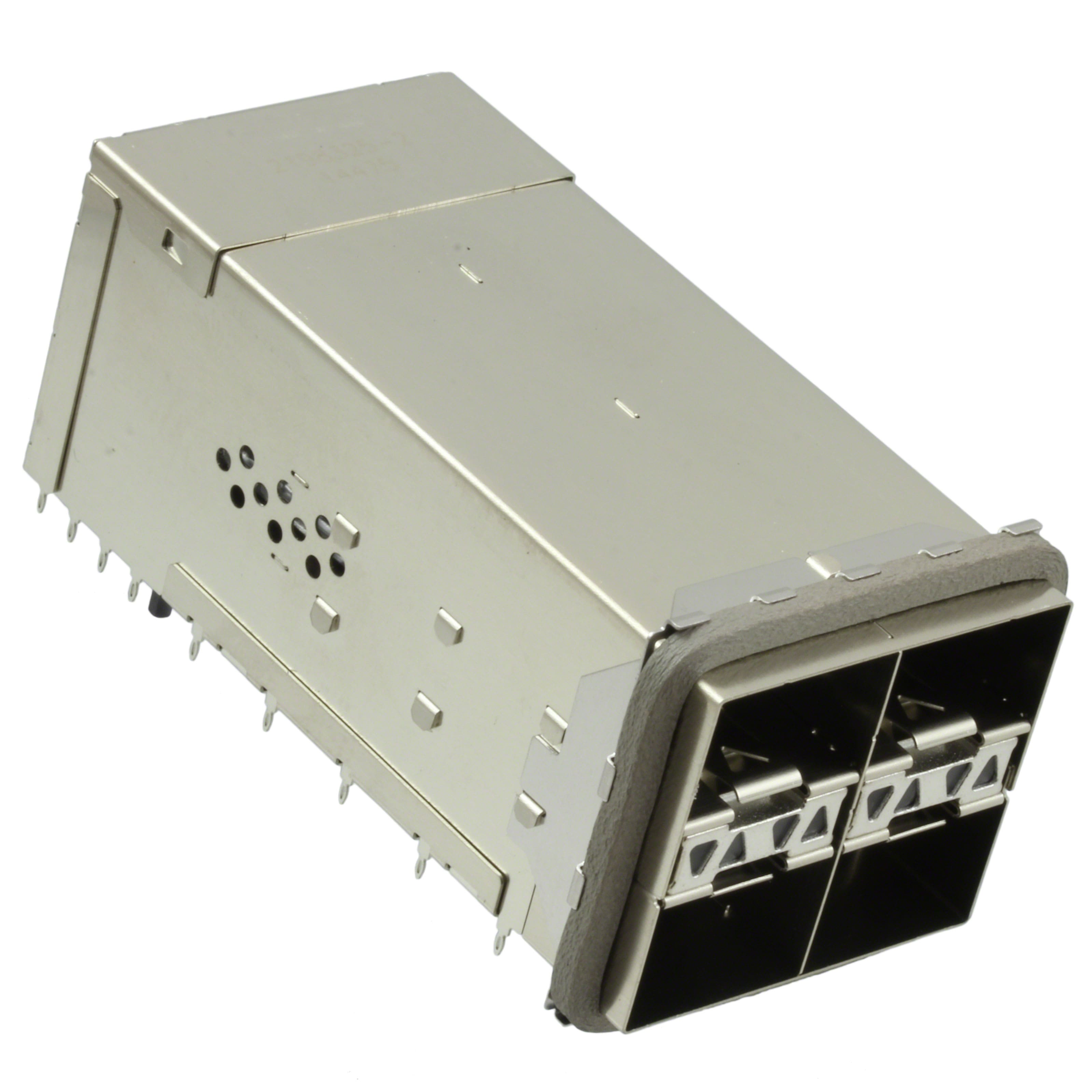2198325-2 CONN ZSFP+ RCP W/CAGE 2X2 80P RA