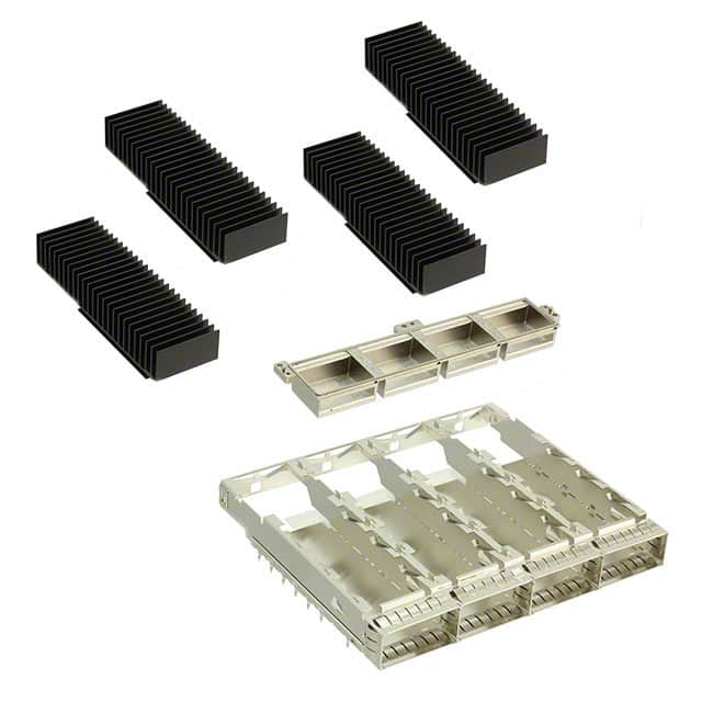 U98-C421-10C1 CONN CFP4 CAGE 1X4 W/HSINK R/A