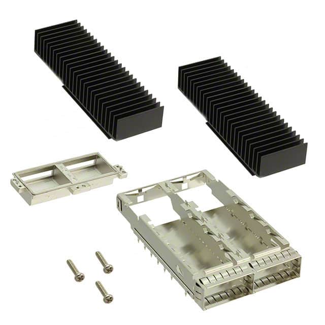 U98-C221-10C1 CONN CFP4 CAGE 1X2 W/HSINK R/A