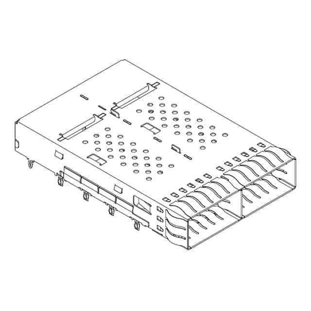 100015-1640 ZQSFP+ CAGE 1X2 SF ASSY 0 REAR P