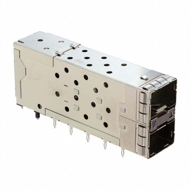 0760445003 CONN SFP+ RCPT W/CAGE 2X1 40P RA