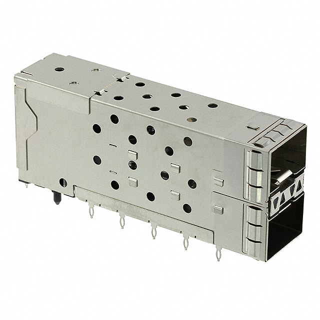 0760445001 CONN SFP+ RCPT W/CAGE 2X1 40P RA