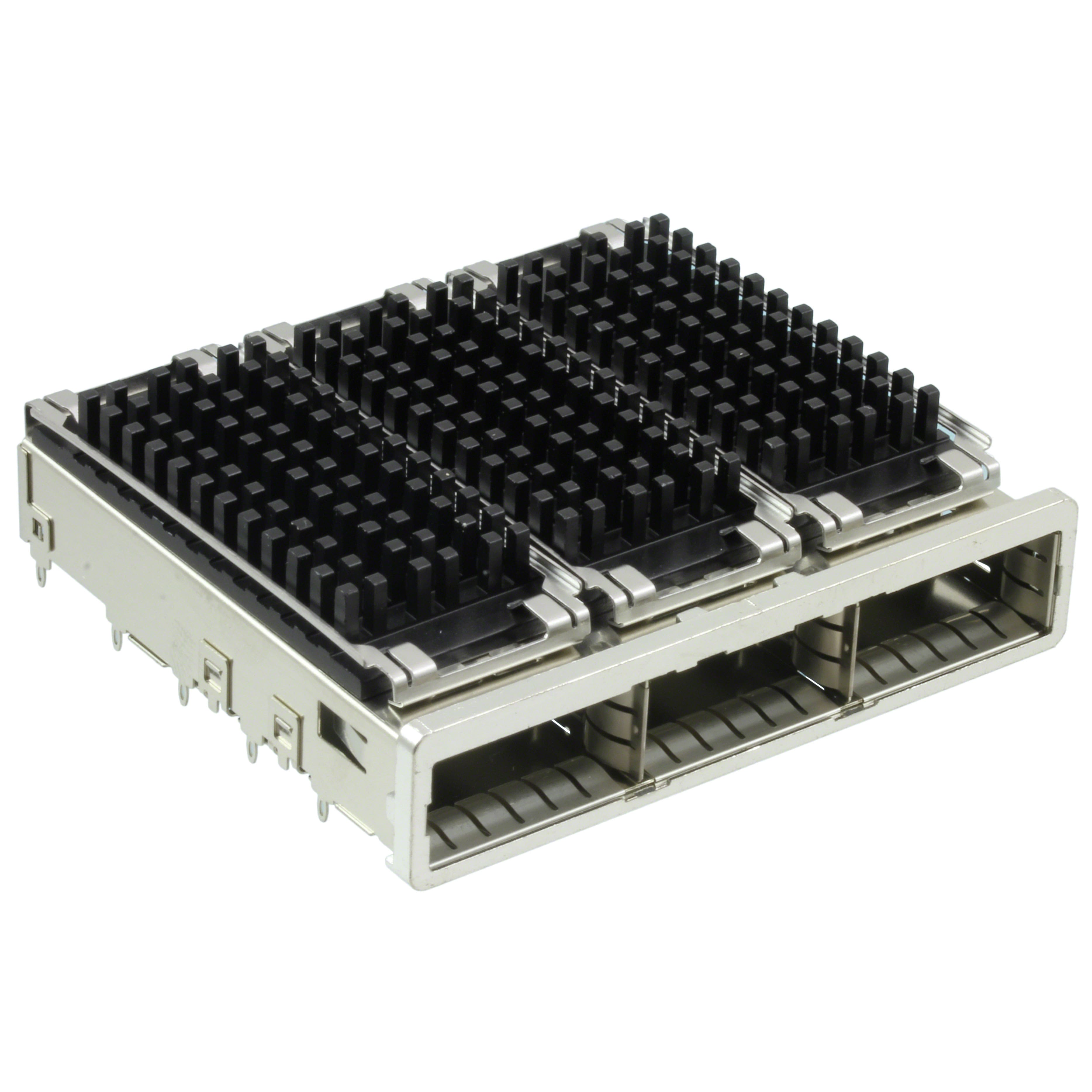 2007456-4 CONN QSFP+ CAGE 1X3 W/HSINK R/A
