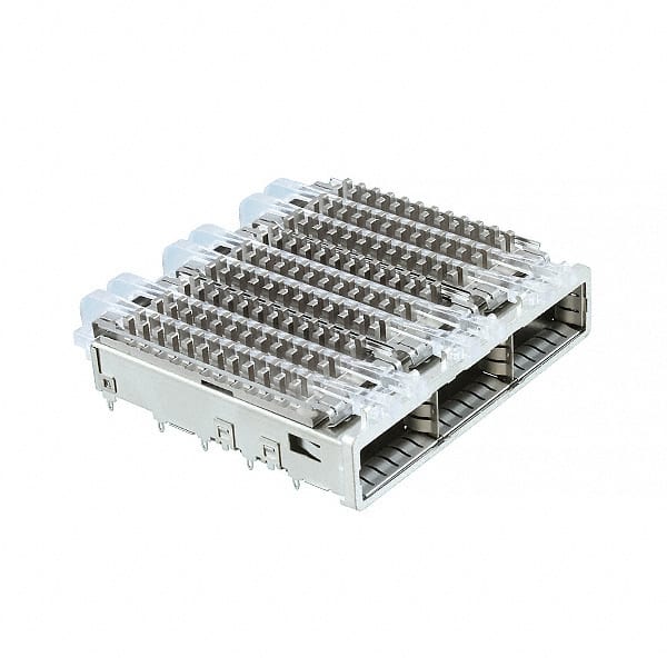 2110412-2 CONN QSFP+ CAGE 1X3 W/HSINK R/A