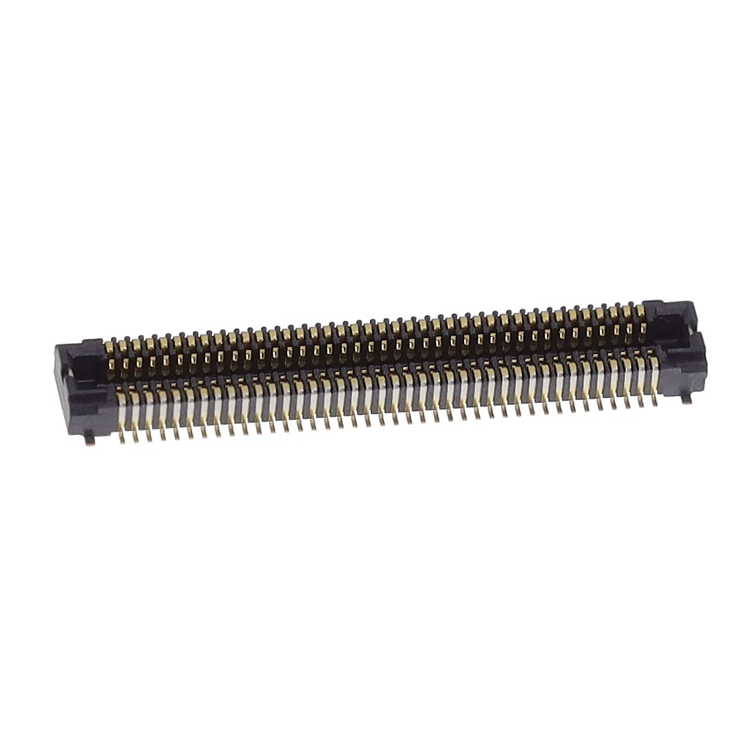 AXF5G8012A This Panasonic AXF5G8012A is a 80-position socket connector with 0.4mm pitch, designed for board-to-board mezzanine applications. It features surface mount termination, gold contacts, and supports up to 12Gbps data rate.