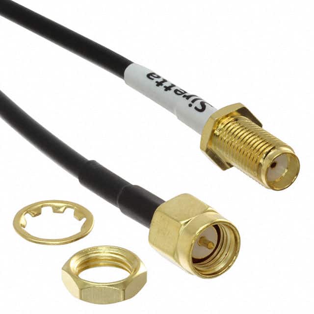 ASMA010X174S11 CBL ASSY SMA RG174 3.937"
