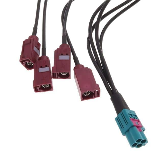 QZCAB.002 FAKRA QUAD MINI Z PLUG TO 1M RG-