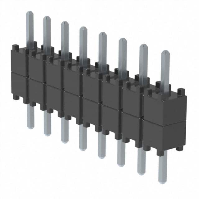 DW-08-07-T-S-200 CONN HDR 8POS 0.1 STACK T/H TIN