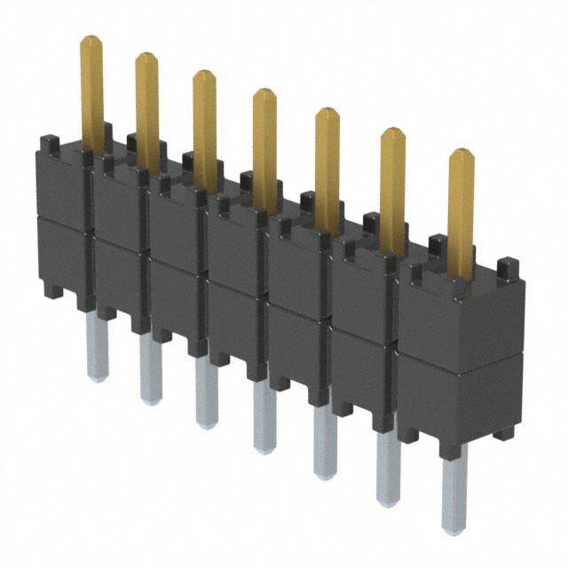 DW-07-07-L-S-200 CONN HDR 7POS 0.1 STACK T/H GOLD