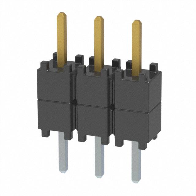 DW-03-07-L-S-200 CONN HDR 3POS 0.1 STACK T/H GOLD