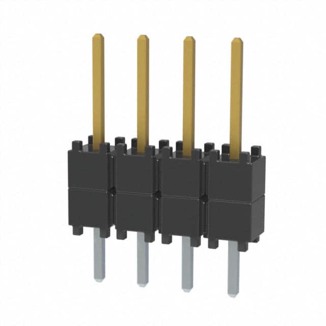 DW-04-08-L-S-200 CONN HDR 4POS 0.1 STACK T/H GOLD
