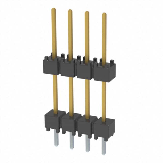 DW-04-10-F-S-450 CONN HDR 4POS 0.1 STACK T/H GOLD