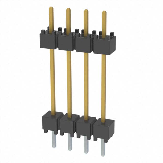 DW-04-10-F-S-600 CONN HDR 4POS 0.1 STACK T/H GOLD