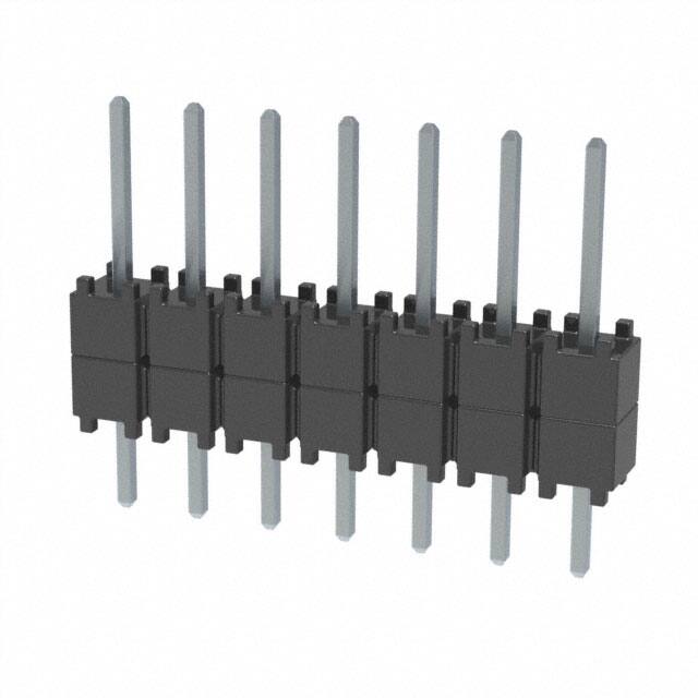 DW-07-08-T-S-200 CONN HDR 7POS 0.1 STACK T/H TIN