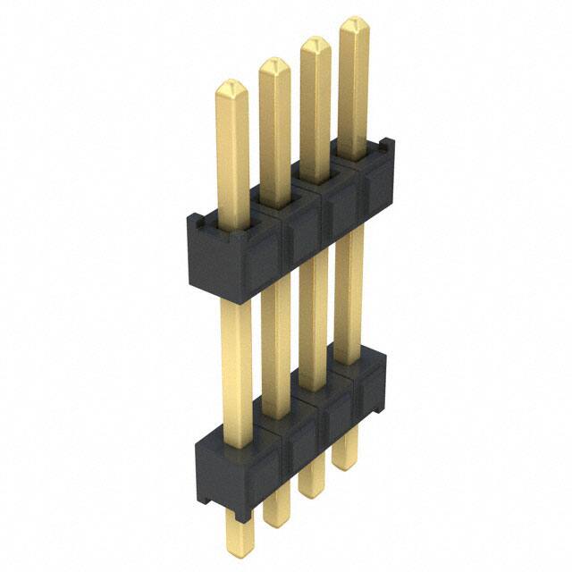 DW-04-10-L-S-375 CONN HDR 4POS 0.1 STACK T/H GOLD