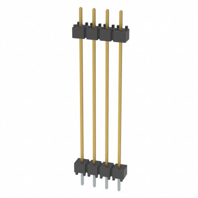 DW-04-14-F-S-1200 CONN HDR 4POS 0.1 STACK T/H GOLD