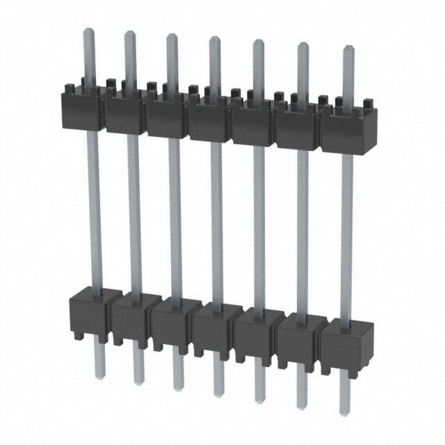 DW-07-10-T-S-600 CONN HDR 7POS 0.1 STACK T/H TIN