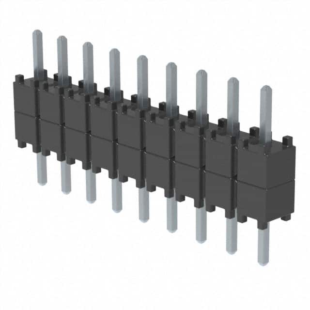 DW-09-07-T-S-200 CONN HDR 9POS 0.1 STACK T/H TIN