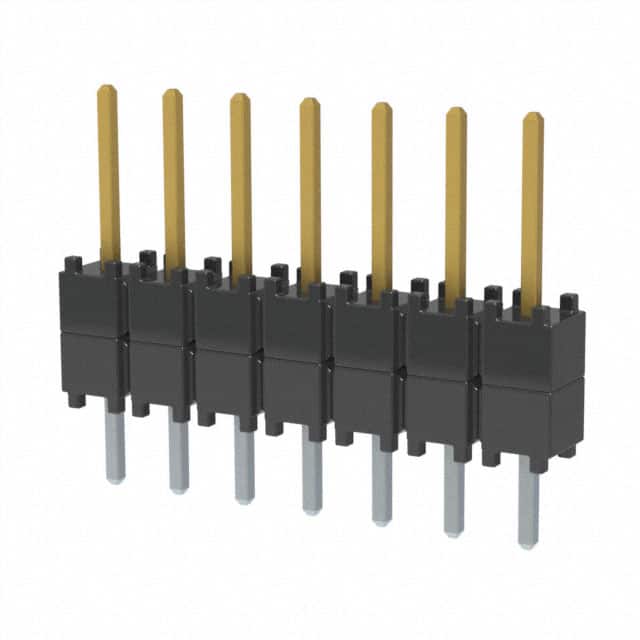 DW-07-08-F-S-200 CONN HDR 7POS 0.1 STACK T/H GOLD