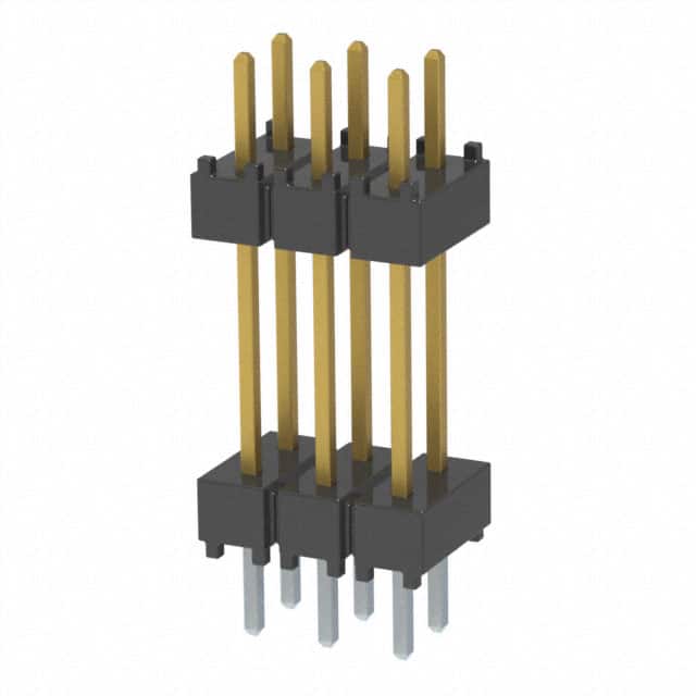 DW-03-10-S-D-500 CONN HDR 6POS 0.1 STACK T/H GOLD