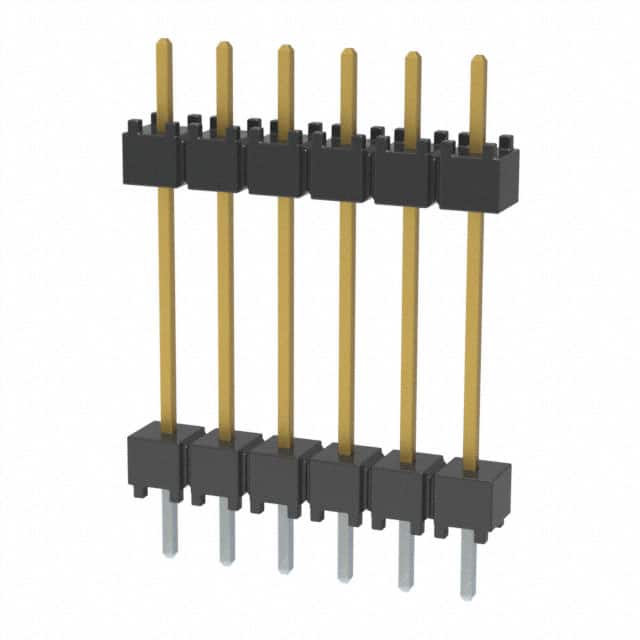 DW-06-10-F-S-600 CONN HDR 6POS 0.1 STACK T/H GOLD