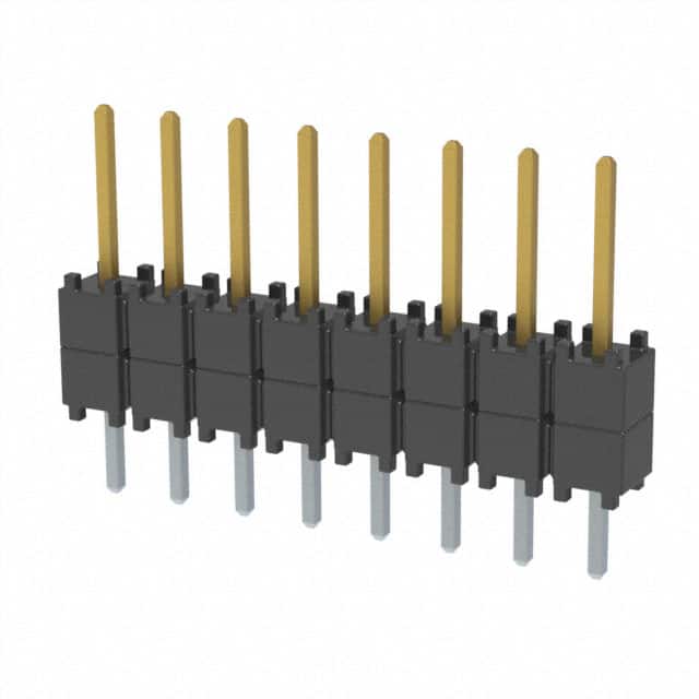 DW-08-08-F-S-200 CONN HDR 8POS 0.1 STACK T/H GOLD