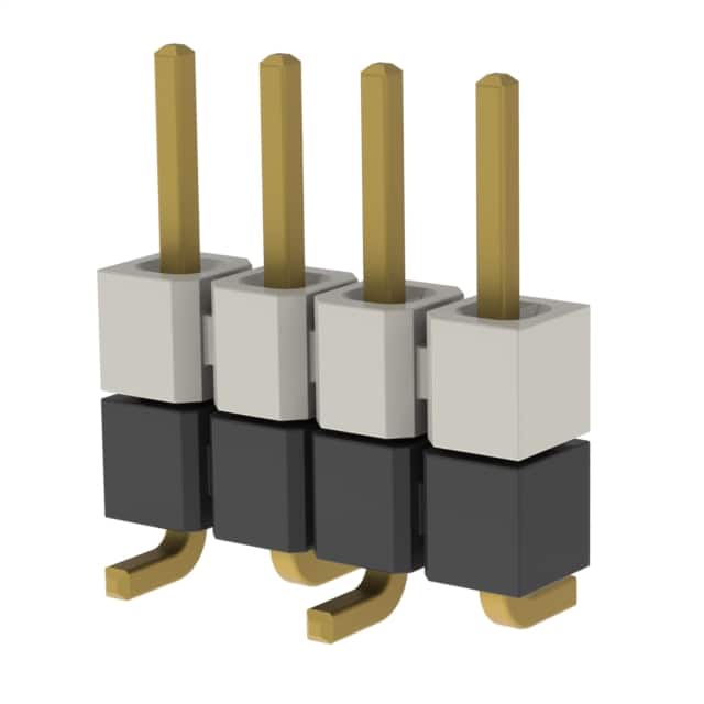 HW-04-17-G-S-290-SM CONN HDR 4POS 0.1 STACK SMD GOLD
