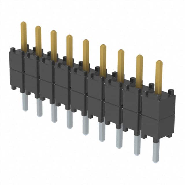 DW-09-07-S-S-200 CONN HDR 9POS 0.1 STACK T/H GOLD
