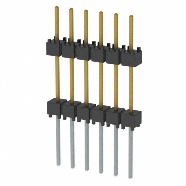EW-06-12-F-S-500 CONN HDR 6POS 0.1 STACK T/H GOLD