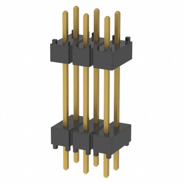 DW-03-10-G-D-500 CONN HDR 6POS 0.1 STACK T/H GOLD