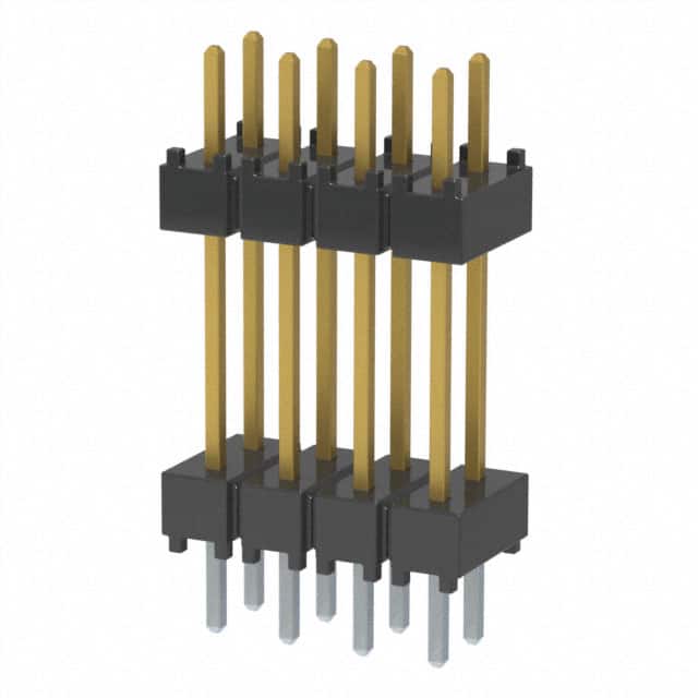 DW-04-10-L-D-500 CONN HDR 8POS 0.1 STACK T/H GOLD