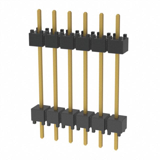DW-06-10-G-S-600 CONN HDR 6POS 0.1 STACK T/H GOLD