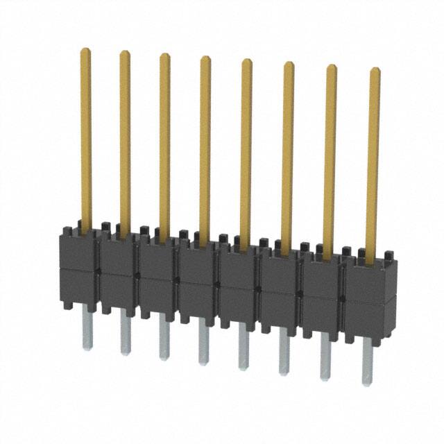DW-08-09-F-S-200 CONN HDR 8POS 0.1 STACK T/H GOLD