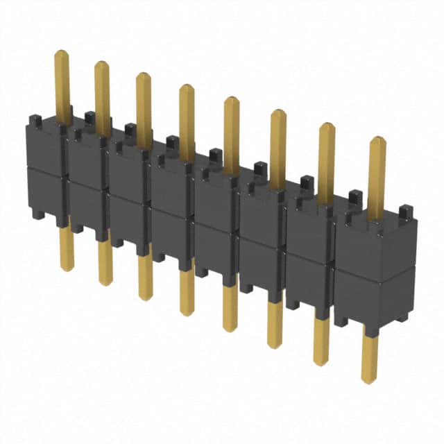 DW-08-07-G-S-200 CONN HDR 8POS 0.1 STACK T/H GOLD
